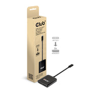 CLUB3D CSV-1555 videokabeladapter 1,5 m USB Type-C 2 x DisplayPort Svart