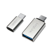 LogiLink AU0040 kabelomvandlare (hane/hona) USB 3.1 C USB 3.0 A