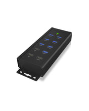 ICY BOX IB-HUB1703-QC3 USB 3.2 Gen 1 (3.1 Gen 1) Type-B 5000 Mbit/s Svart