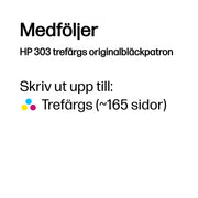 HP 303 trefärgs originalbläckpatron