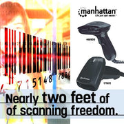 Manhattan 177672 streckkodsläsare Handhållen steckkodsläsare 1D CCD Svart