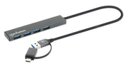 Manhattan 181006 dockningsstationer för bärbara datorer USB 3.2 Gen 1 (3.1 Gen 1)