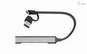 i-tec CAHUBMETALMINI4 gränssnittshubbar USB 3.2 Gen 1 (3.1 Gen 1) Type-A + Type-C