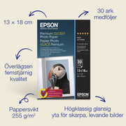 Epson Premium Glossy Photo Paper (130 x 180 mm)