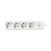 LogiLink LPS245 förlängningssladdar 1,5 m 4 AC-utgångar inomhus Vit
