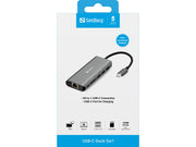 Sandberg USB-C Dock HDMI+LAN+SD+USB,100W