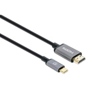 Manhattan 153591 videokabeladapter 1 m HDMI Typ A (standard) USB Type-C Svart