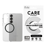 PanzerGlass CARE by Urban Combat Case Transparent w. Black Qi Compatible Samsung