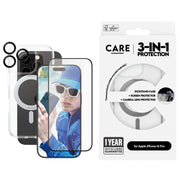PanzerGlass CARE by 3-in-1 Ceramic Bundle iPhone 16 Pro Genomskinligt skärmskydd