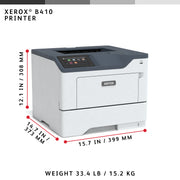 Xerox B410 A4 47 sid/min dubbelsidig skrivare PS3 PCL5e/6 2 magasin Totalt 650 ark