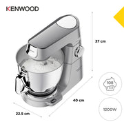 Kenwood Titanium Chef Baker XL matberedare 1200 W 7 l Rostfritt stål