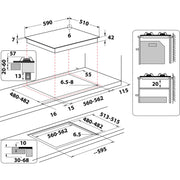 Whirlpool AKTL 629/S Silver Inbyggd Gas 4 zone(s)