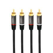 LogiLink CA1202 ljudkabel 1 m 2 x RCA Svart
