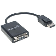Manhattan 151962 videokabeladapter 0,15 m DisplayPort VGA (D-Sub) Svart