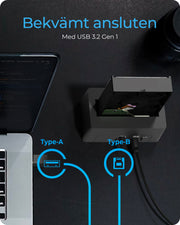 ICY BOX IB-1121-U3 USB 3.2 Gen 1 (3.1 Gen 1) Type-A Svart