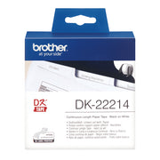 Brother DK-22214 etikett-tejp Svart på vitt