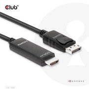 CLUB3D CAC-1087 videokabeladapter 3 m DisplayPort HDMI Svart