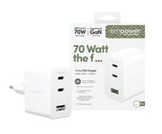 PanzerGlass empower by Turbo 70W Multiple Charger incl. 2 x USB-C + USB-A