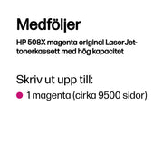 HP 508X magenta original LaserJet-tonerkassett med hög kapacitet