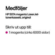 HP 507A magenta LaserJet-tonerkassett
