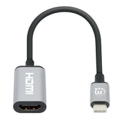 Manhattan 153706 videokabeladapter 0,15 m USB Type-C HDMI Typ A (standard) Svart