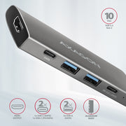 Axagon HMC-5G21 dockningsstationer för bärbara datorer Kabel USB 3.2 Gen 2 (3.1 Gen
