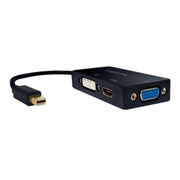 LogiLink CV0110 videokabeladapter 0,15 m Mini DisplayPort VGA + HDMI + DVI Svart