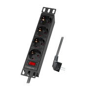LogiLink PDU4B01 grenuttag 4 AC-utgångar 1U Svart