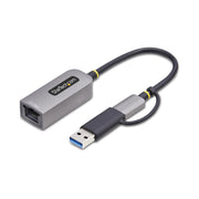 StarTech.com 2,5 GbE USB-C till Ethernet-adapter med USB-A-konverterare - 1x1G
