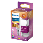 Philips Filamentljuskälla klot frostad 40 W P45 E14