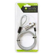 Techly IQ-LOK-16-K kabellås Silver 1,8 m