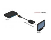 Techly IDATA-HDMI-VGA2 videokabeladapter VGA (D-Sub) Svart