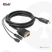 CLUB3D CAC-1712 videokabeladapter 2 m VGA (D-Sub) + 3.5mm HDMI + Micro-USB Svart
