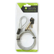 Techly IQ-LOK-15-K kabellås Silver 1,8 m