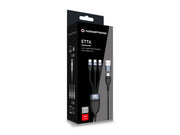 Conceptronic ETTA06B15C USB-kablar USB 2.0 1,5 m USB A/USB C 3 x USB C 0,48 Gbit/s