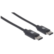 Manhattan 354882 USB-kablar USB 2.0 3 m USB C 0,48 Gbit/s Svart