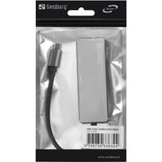 Sandberg 336-32 gränssnittshubbar USB 3.2 Gen 1 (3.1 Gen 1) Type-C 5000 Mbit/s Grå