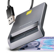 Axagon CRE-SM3T USB Smart card Flat läsare smarta kort inomhus USB 2.0 Svart