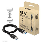 CLUB3D CAC-1409 USB-kablar USB 3.2 Gen 2 (3.1 Gen 2) 0,5 m USB A 10 Gbit/s 15 W Svart