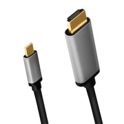 LogiLink CUA0101 kabelomvandlare (hane/hona) USB 3.2 Gen1 Type-C HDMI-A Svart