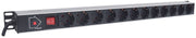 Intellinet 714044 grenuttag 12 AC-utgångar 1U Svart