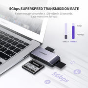 Ugreen 50541 kortläsare USB 3.2 Gen 1 (3.1 Gen 1) Stål