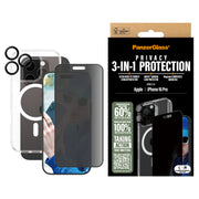 PanzerGlass 3-in-1 Privacy Protection Bundle iPhone 16 Pro Genomskinligt skärmskydd