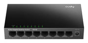 Cudy GS108 nätverksswitchar Ohanterad Gigabit Ethernet (10/100/1000) Svart