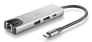 NGS-HUB-0140 gränssnittshubbar USB 2.0 Type-C 5000 Mbit/s Aluminium