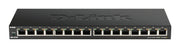 D-Link DGS-1016S Ohanterad Gigabit Ethernet (10/100/1000) Svart