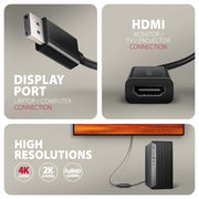 Axagon RVD-HI20N videokabeladapter 0,15 m DisplayPort HDMI Svart