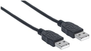 Manhattan 353892 USB-kablar USB 2.0 1 m USB A 0,48 Gbit/s Svart