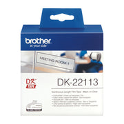 Brother DK-22113 etikett-tejp Svart på transparent
