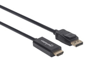 Manhattan 152679 videokabeladapter 1,8 m DisplayPort HDMI Svart